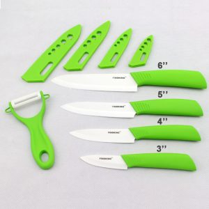 9 Pc Ceramic Knife set-3 4 5 6 inch Knives With Peeler and Covers