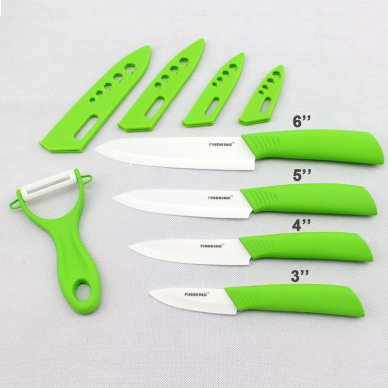 9 Pc Ceramic Knife set-3 4 5 6 inch Knives With Peeler and Covers