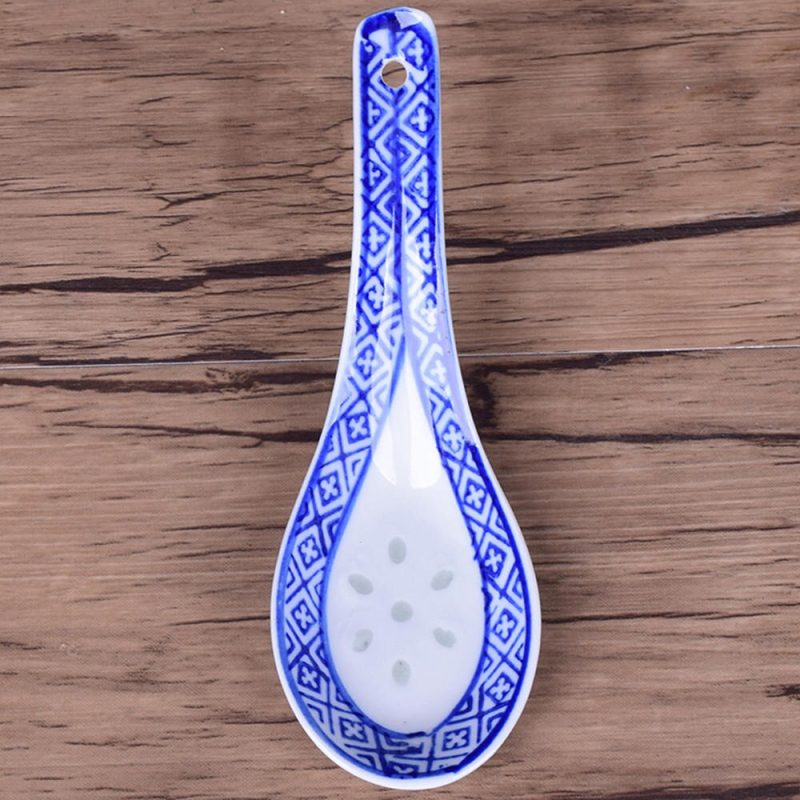Asian Soup Spoons Ceramic Tableware (5Pcs) - Image 2