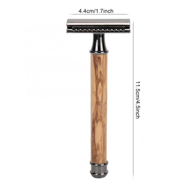 Close-Fitting Manual Wooden Razor - Image 2