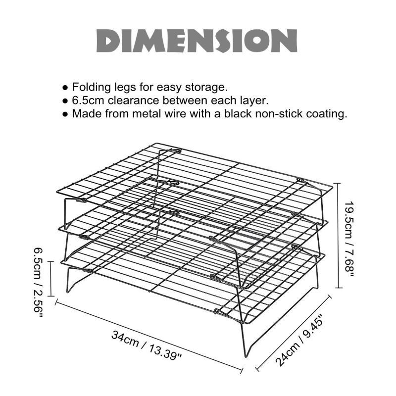 Baking Cooling Rack Three-Tiers - Image 4