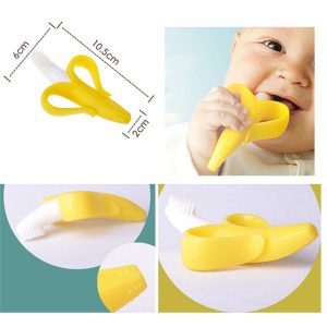 2-in-1 Banana Silicone Baby Toothbrush