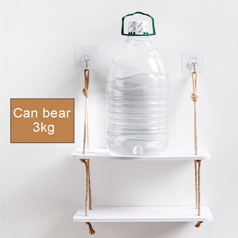 Hanging Rope Shelf Decorative Rack - Image 3