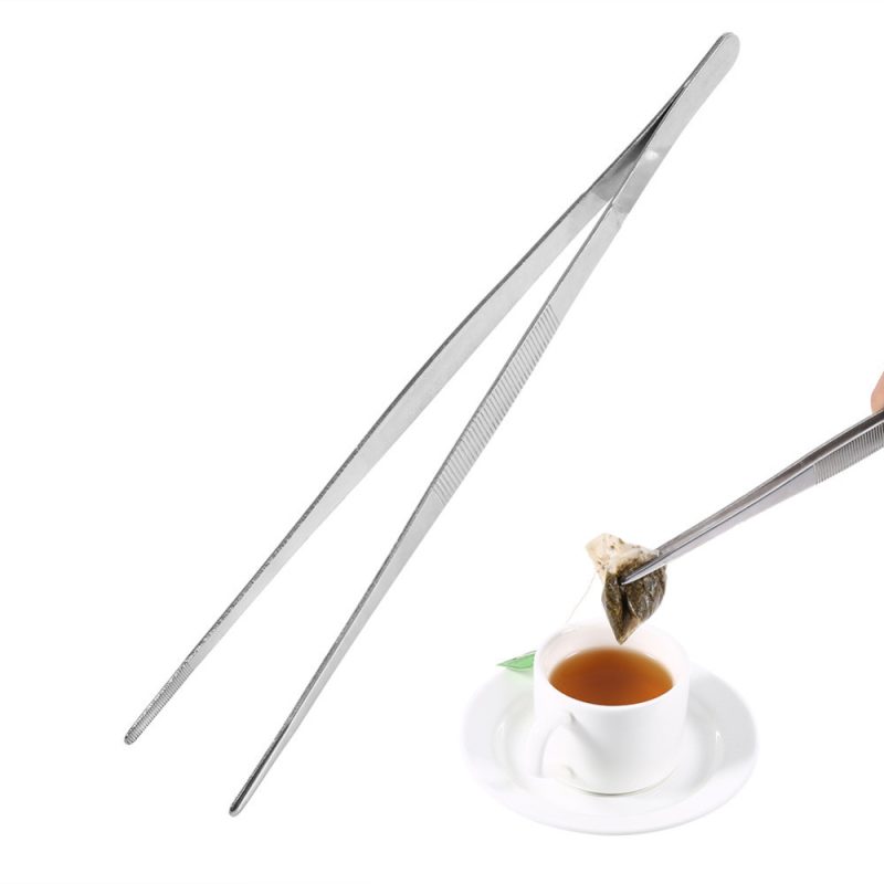 30cm Stainless Steel Kitchen Chefs Tweezers - Image 6