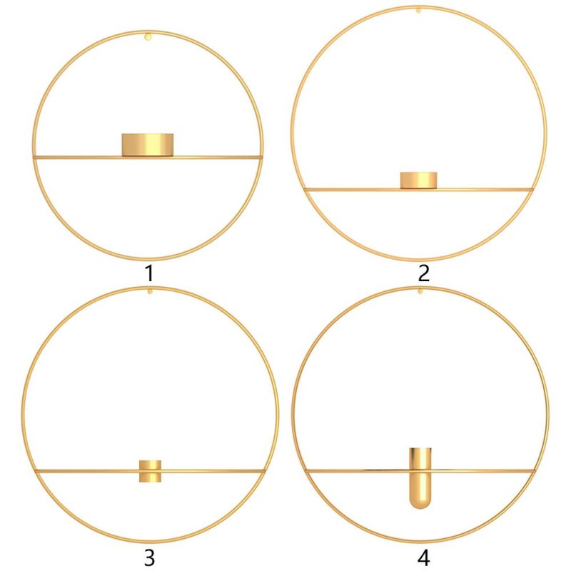 Circle Candle Holder Iron Wall Decor - Image 6