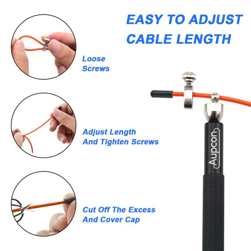 Adjustable Cable Jump Rope with Bag - Image 3