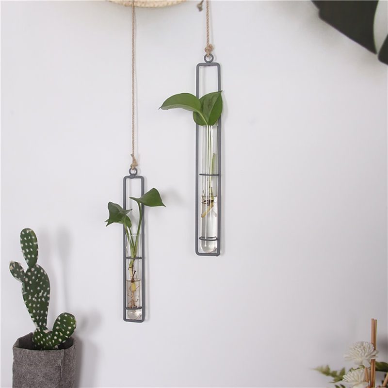 Glass Hanging Vase Hydroponic Tube Decor - Image 4