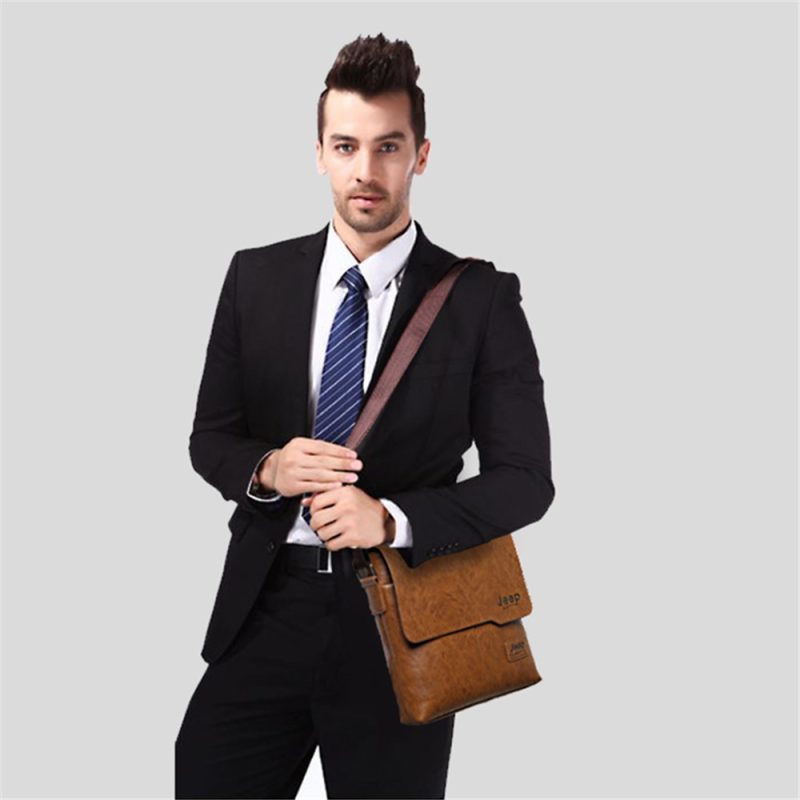 Business Leather Crossbody Bag - Image 5