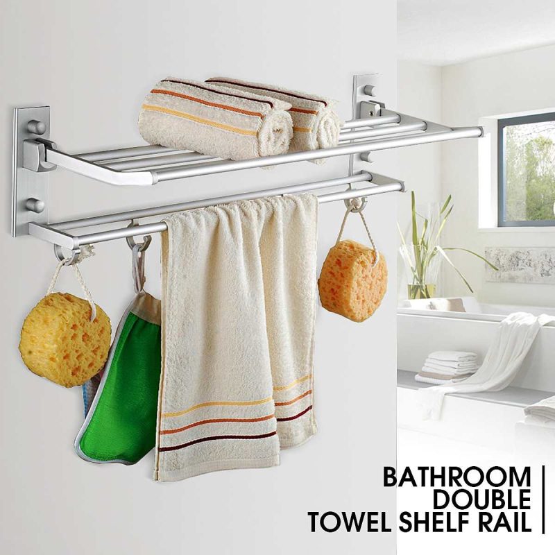 Bathroom Towel Shelf Clothes Rack - Image 5