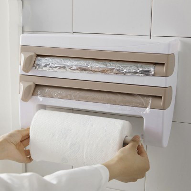 4-in-1 Kitchen Organizer Wall Mounted Rack/Dispenser/Shelf - Image 4