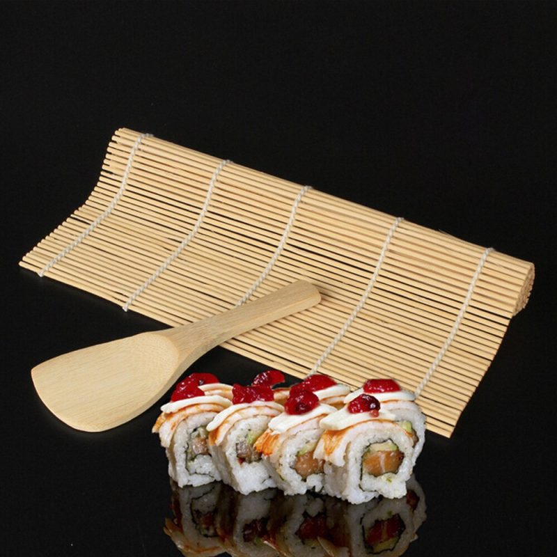 Bamboo Sushi Roller with Wooden Spoon - Image 5