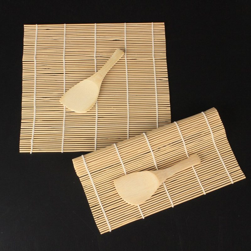 Bamboo Sushi Roller with Wooden Spoon - Image 3