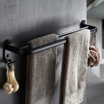 Double Towel Bar Aluminum Rack