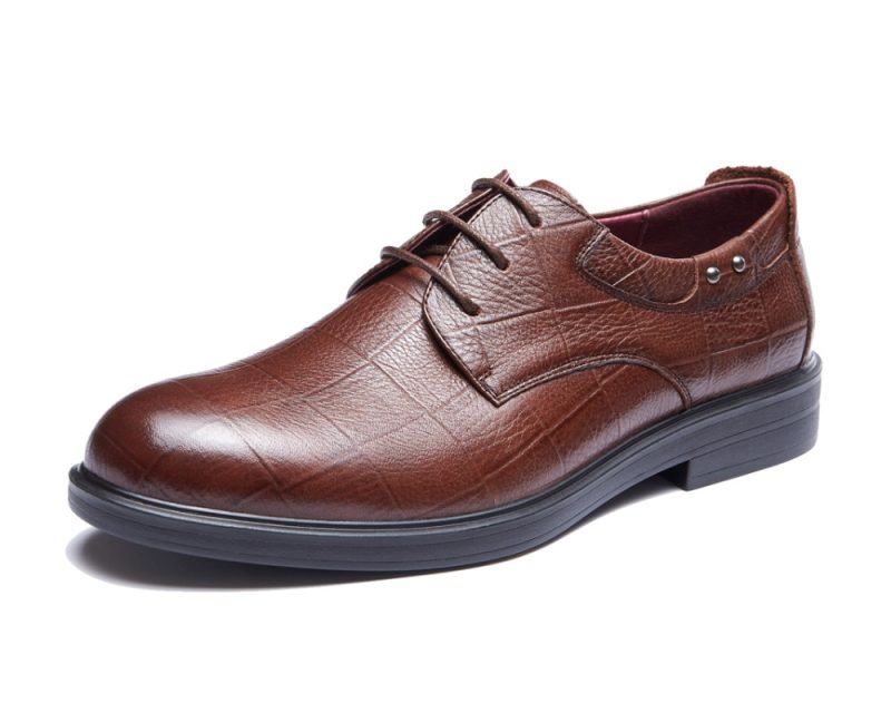 Genuine Leather Men Brogue Shoes - Image 5