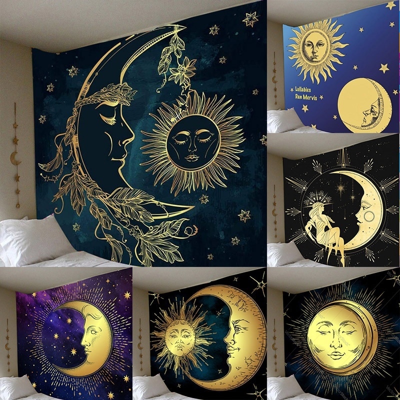 Bohemian Wall Hanging Sun Moon Tapestry - Image 5