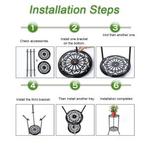 Flower Pot Stand Two-Tier Rack