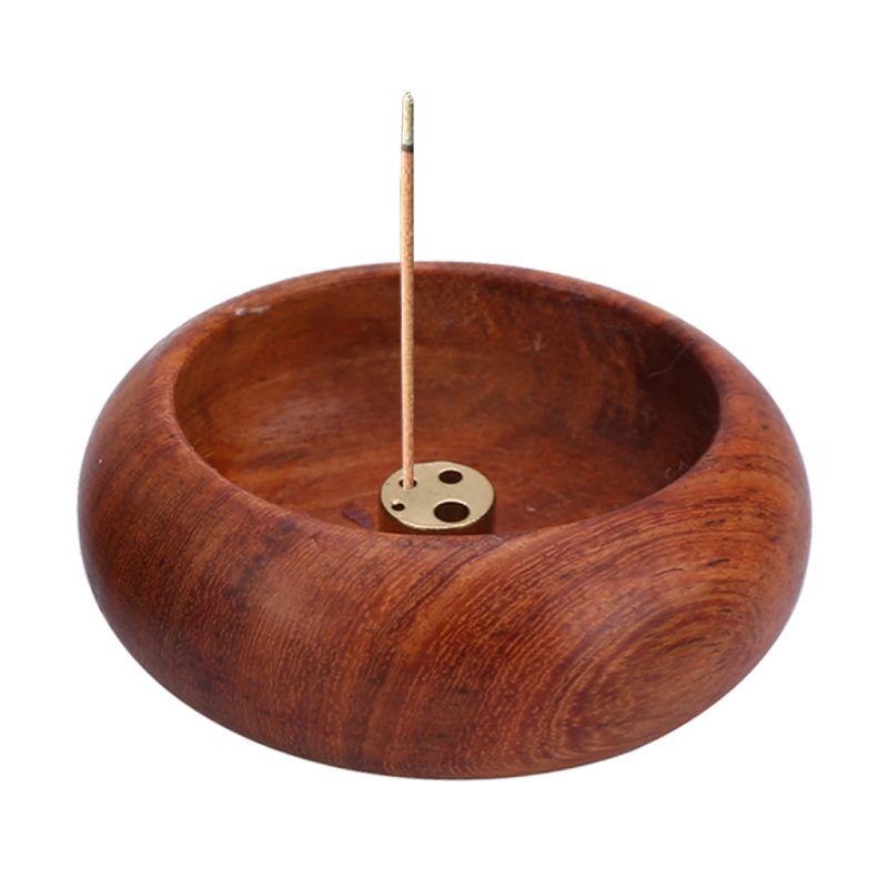 Bowl Incense Burner Wooden Holder - Image 5