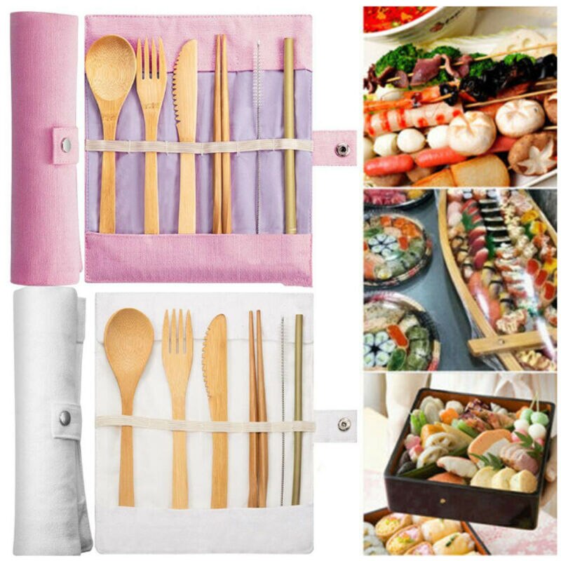 Bamboo Cutlery Set Eco-friendly Utensils - Image 3