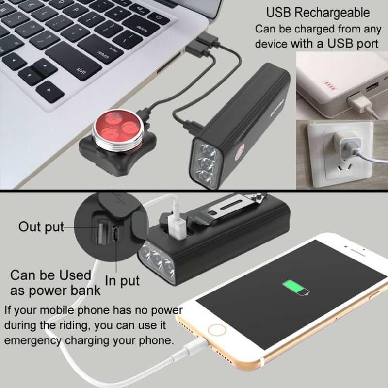 Bicycle Headlight Rechargeable Light - Image 3