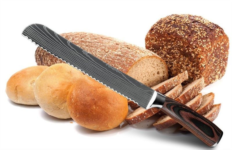 Bread Knife Stainless Serrated Blade - Image 6