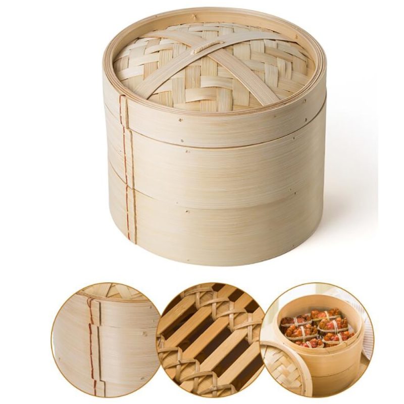 Bamboo Steamer Basket Kitchen Set - Image 6