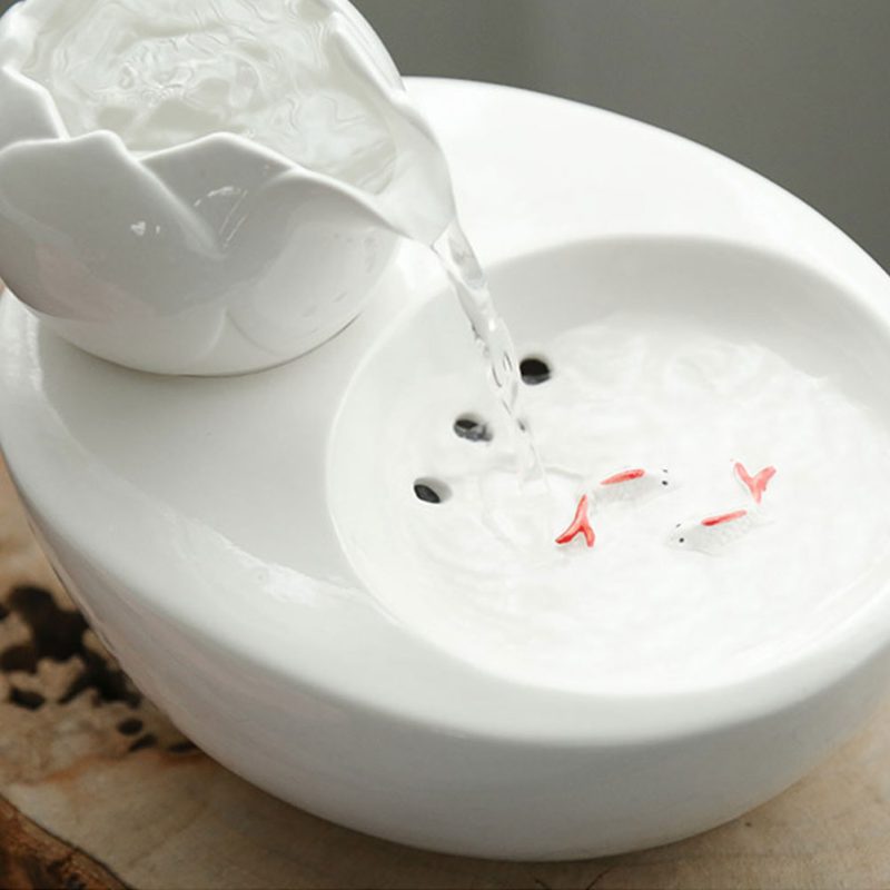 Ceramic Cat Fountain Pet Water Dispenser - Image 2