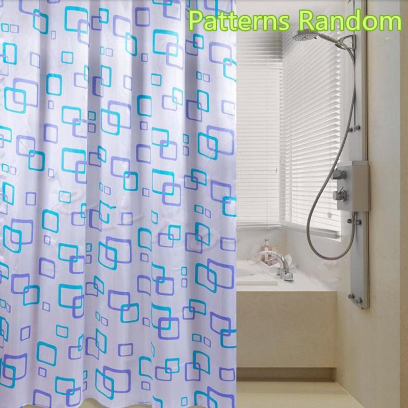 Bathroom Shower Curtain with Curtain Clips - Image 4