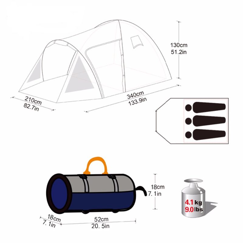 4-Man Lightweight Camping Tent - Image 2