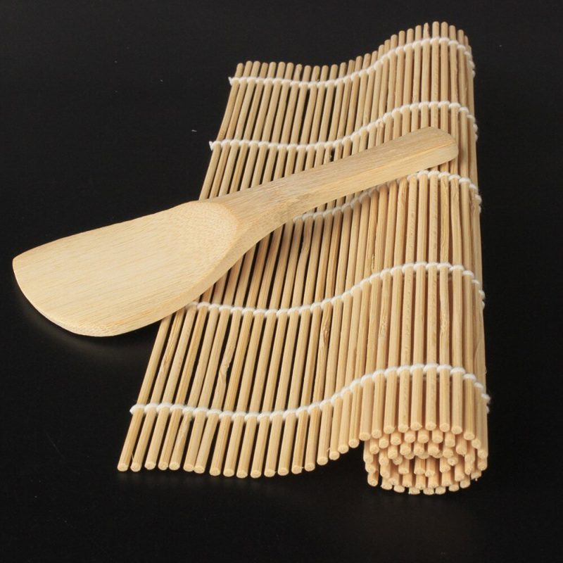 Bamboo Sushi Roller with Wooden Spoon - Image 6