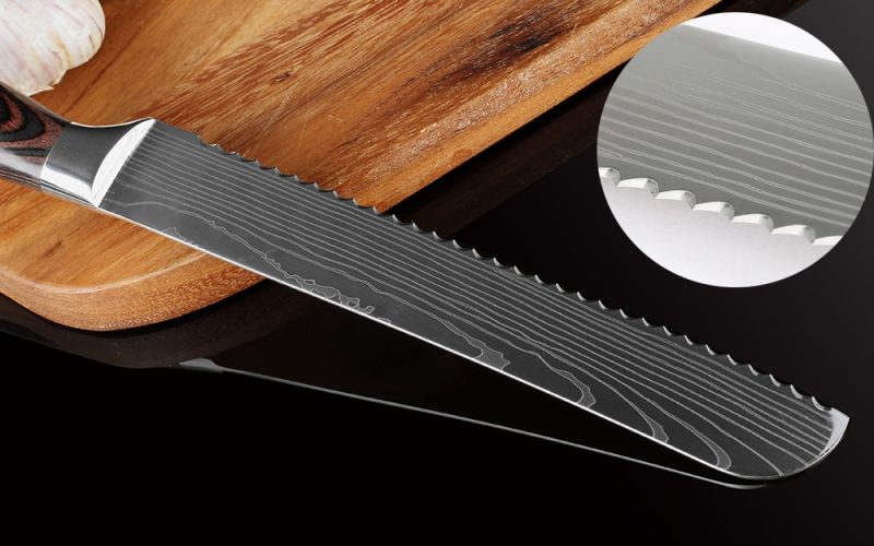 Bread Knife Stainless Serrated Blade - Image 4