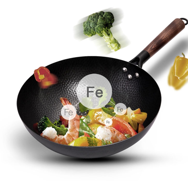 Cast Iron Wok Non-Coated Cookware - Image 4