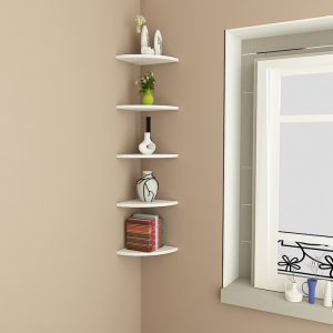 Floating Corner Shelves Storage Rack