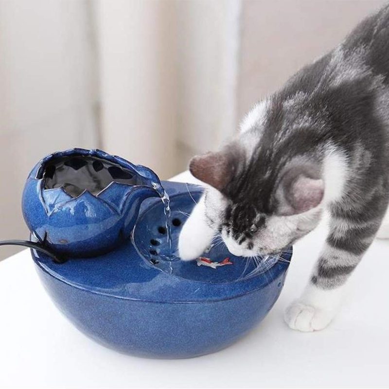 Ceramic Cat Water Fountain Automatic Device - Image 5