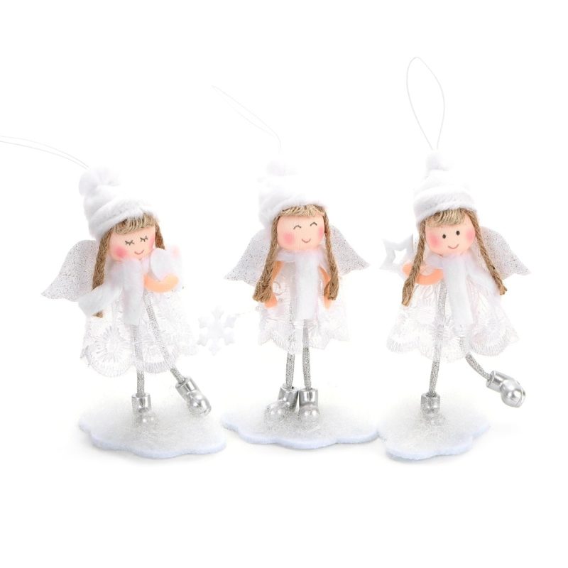 Angel Christmas Ornaments with Glitter Wings