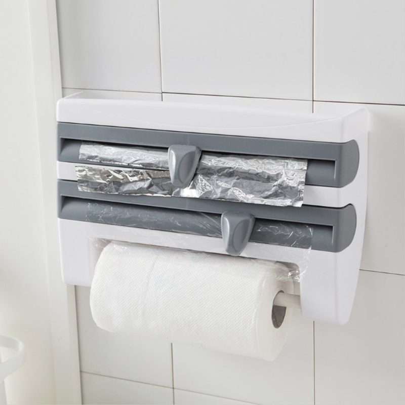 4-in-1 Kitchen Organizer Wall Mounted Rack/Dispenser/Shelf - Image 5