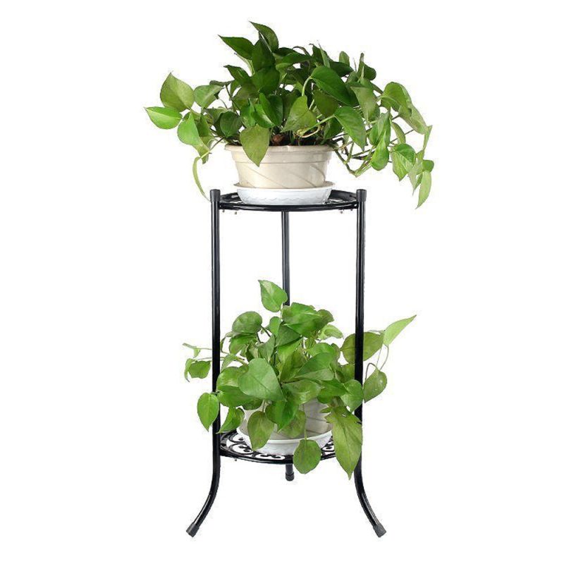 2 Pots Metal Floor Plant Stand - Image 6