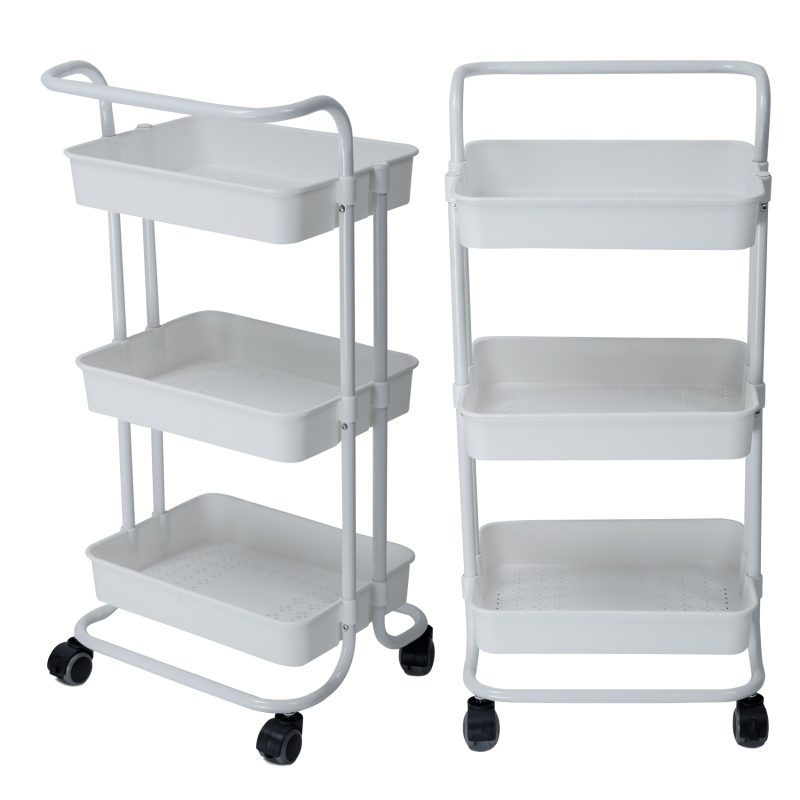 3 Tier Storage Trolley Utility Cart - Image 3