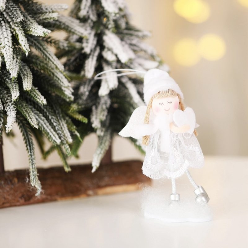 Angel Christmas Ornaments with Glitter Wings - Image 2