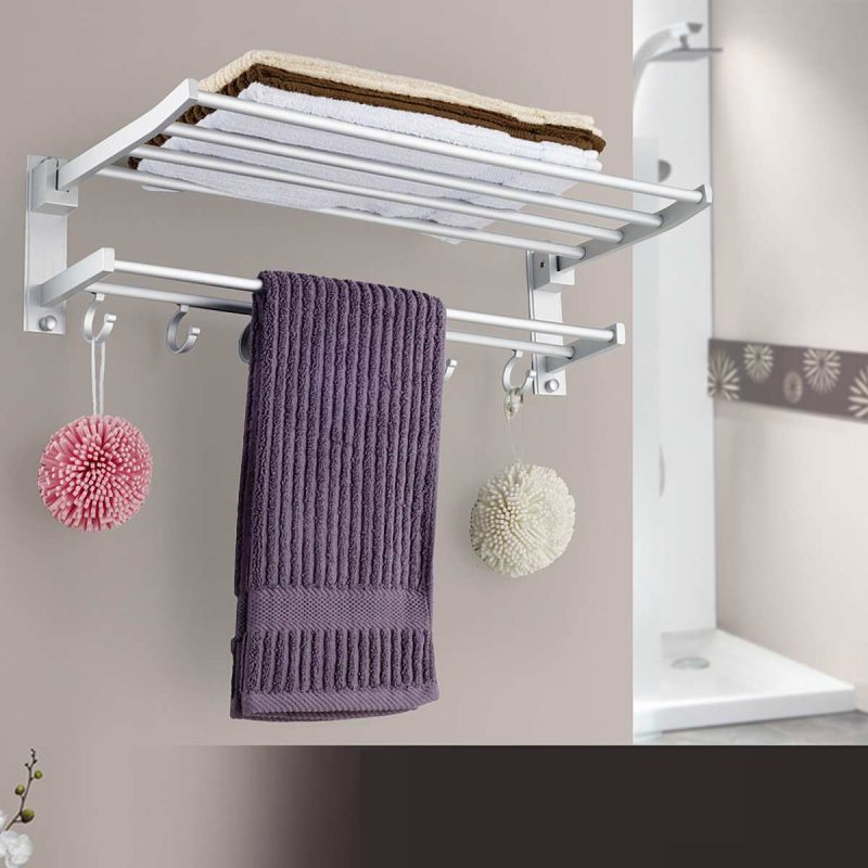 Bathroom Towel Shelf Clothes Rack - Image 6