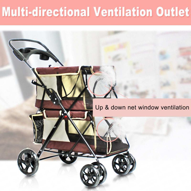 Dog Stroller Double Cart Cage - Image 2
