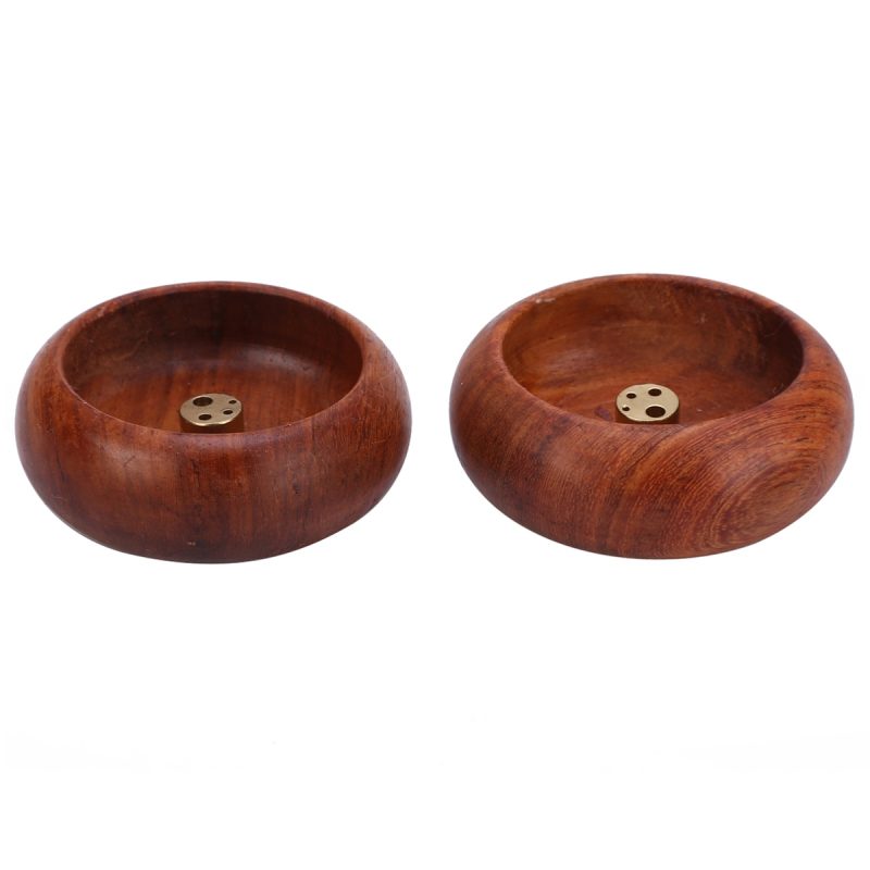 Bowl Incense Burner Wooden Holder - Image 3