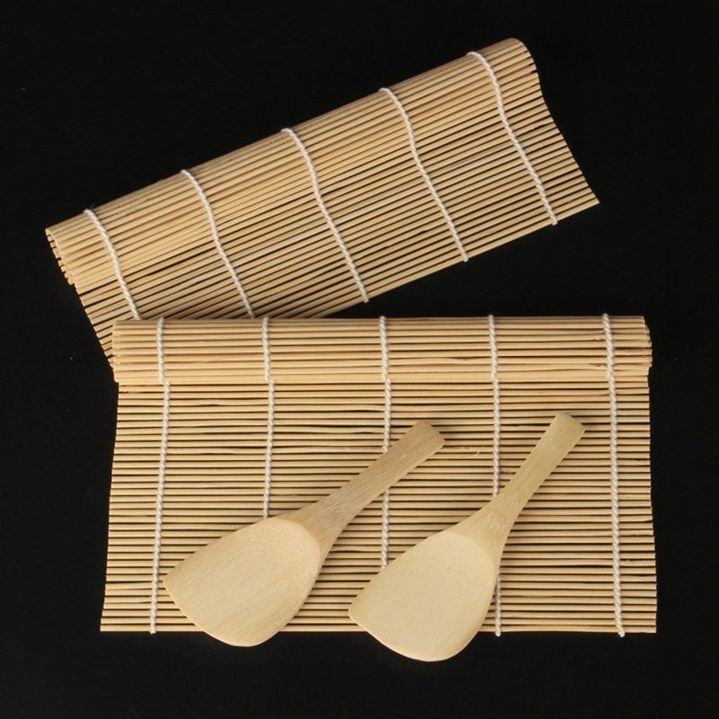 Bamboo Sushi Roller with Wooden Spoon - Image 2