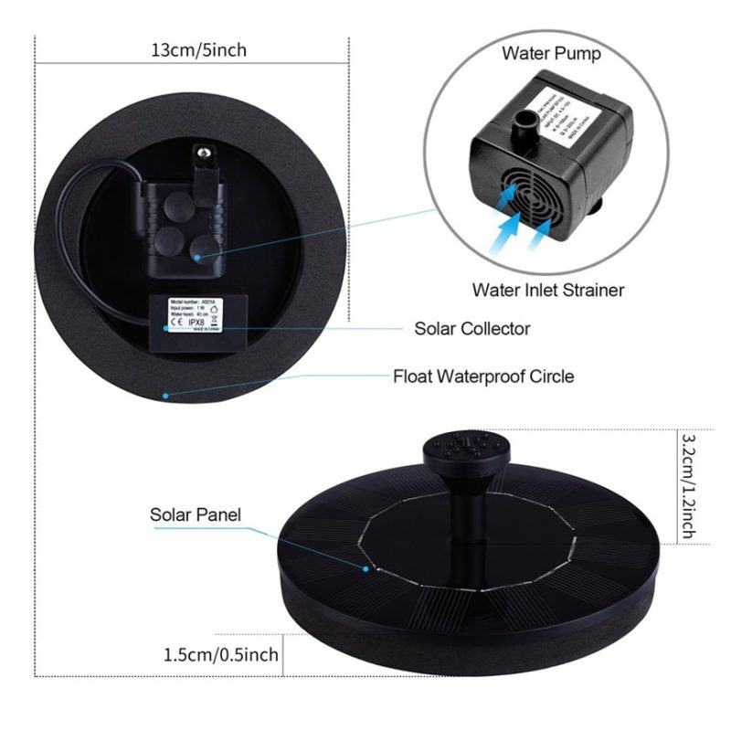Garden Fountains Solar Submersible Pump - Image 4