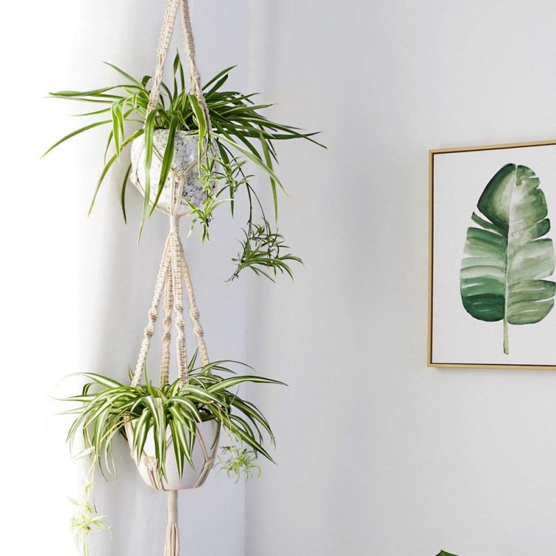 Hanging Double Macrame Plant Hanger - Image 6
