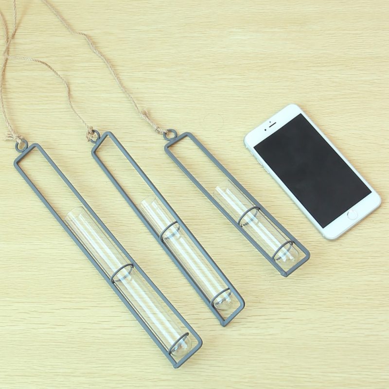 Glass Hanging Vase Hydroponic Tube Decor - Image 3