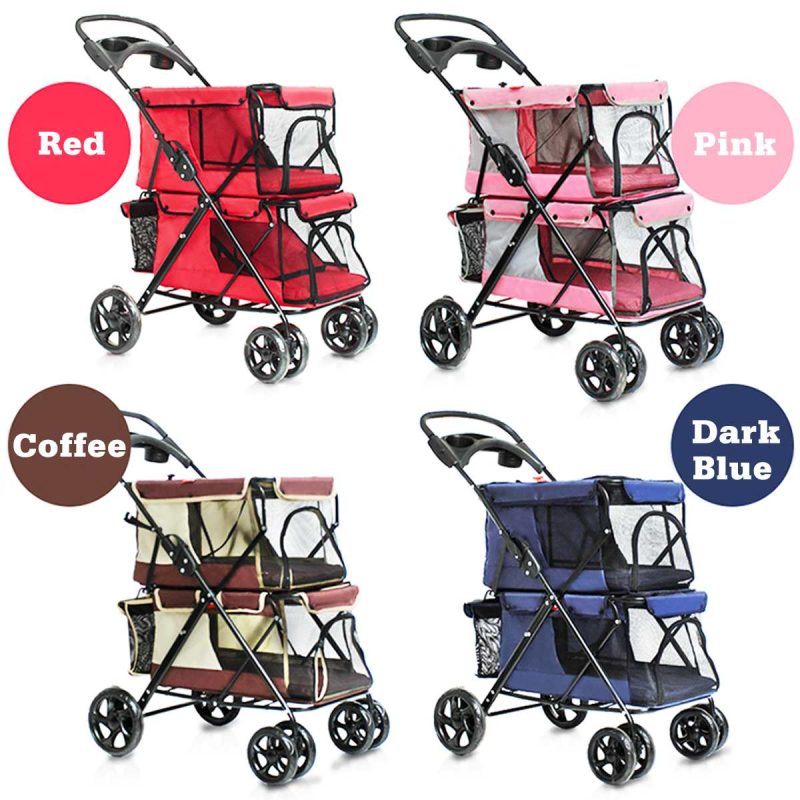 Dog Stroller Double Cart Cage - Image 4