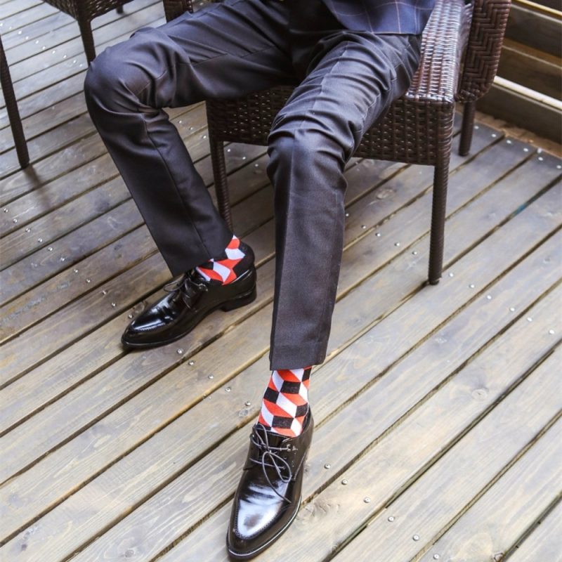 Cotton Socks Colorful Plaid Patterns - Image 3