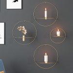 Circle Candle Holder Iron Wall Decor