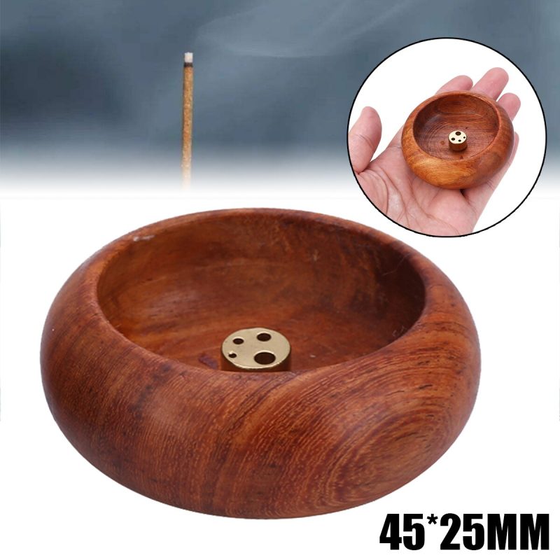 Bowl Incense Burner Wooden Holder - Image 4