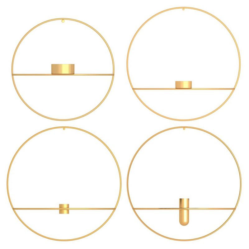 Circle Candle Holder Iron Wall Decor - Image 4